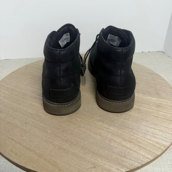 Sorel Mens Black Leather Ankle Boots Size 9.5 Waterproof Lace Up main image 7